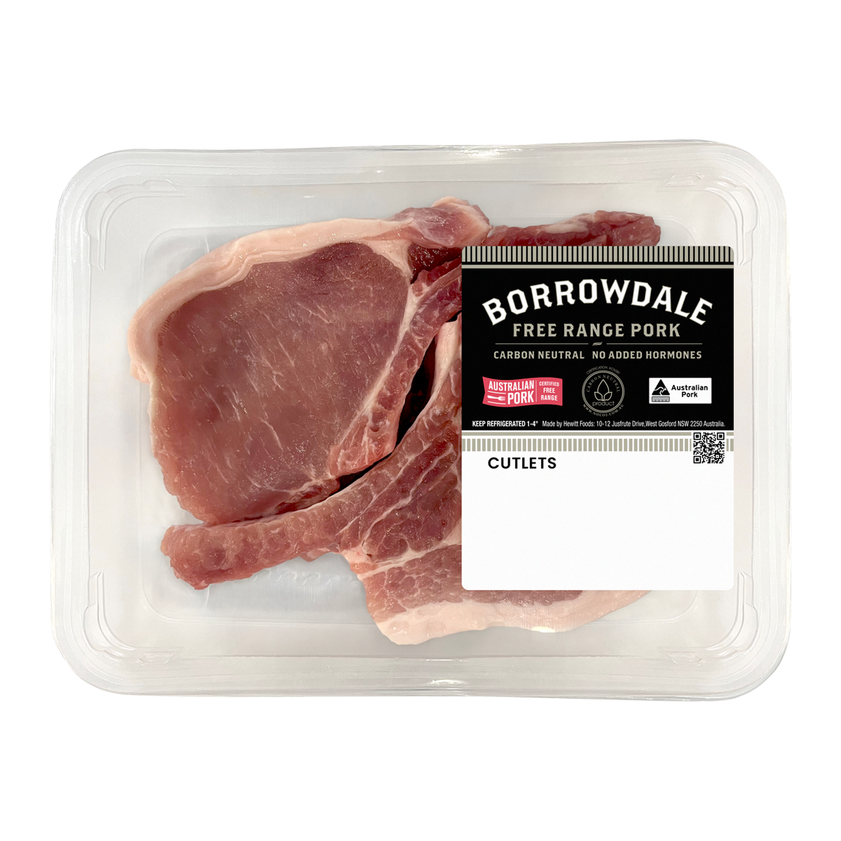 Borrowdale Free Range Pork Cutlet 250g-500g