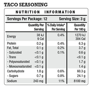 Mission Taco Seasoning Mix 35g