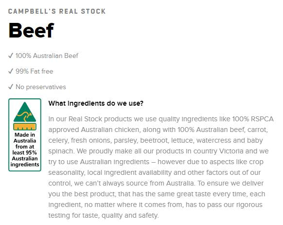 Campbells Real Stock Beef 1L