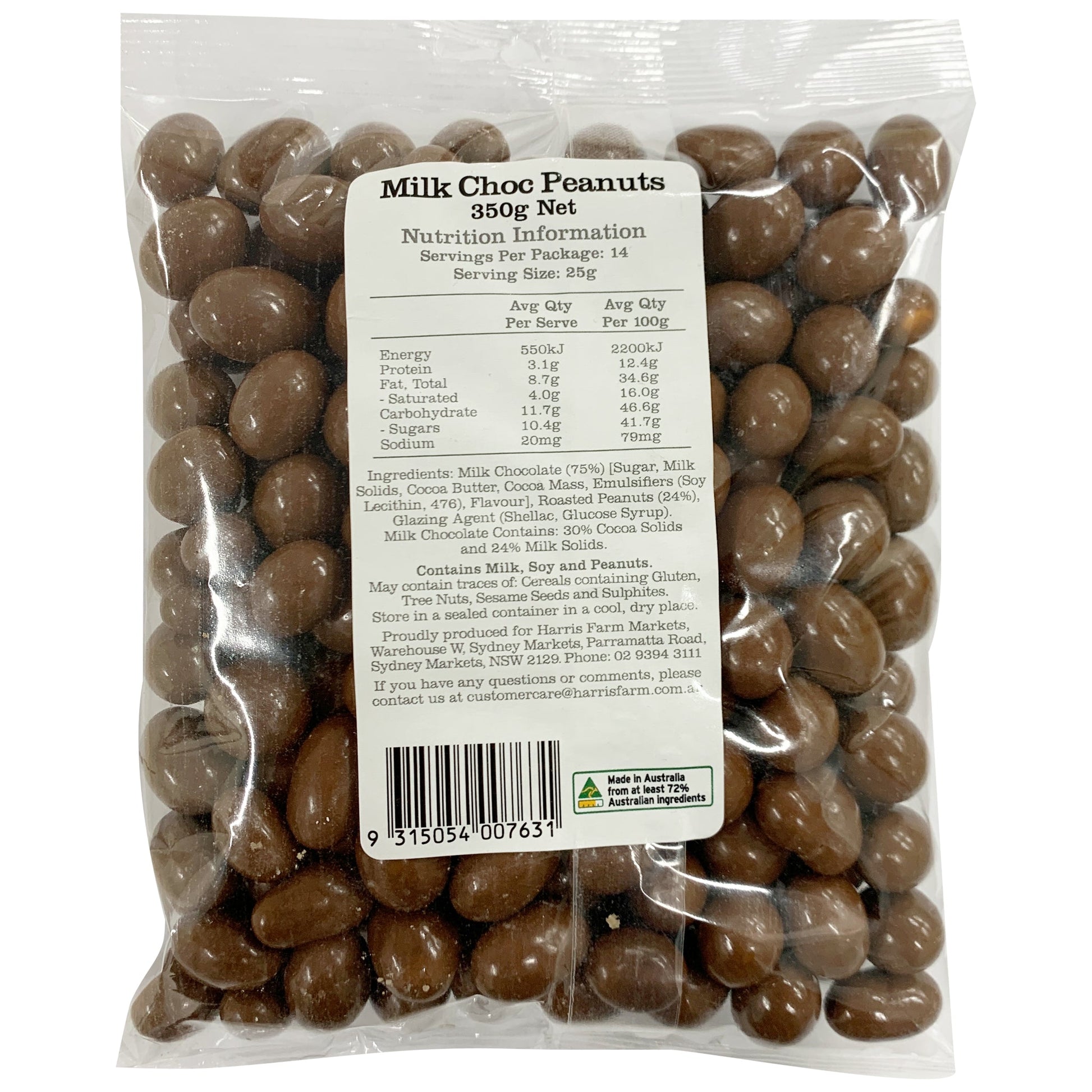 Harris Farm Milk Chocolate Peanuts | Harris Farm Online