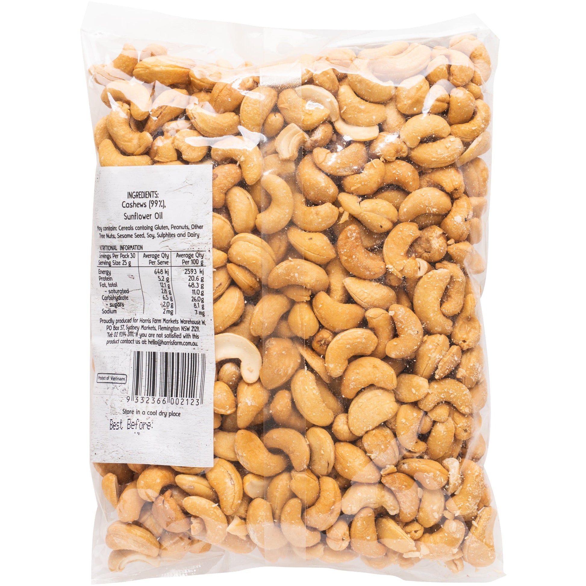 Harris Farm Cashews Roasted and Unsalted | Harris Farm Online