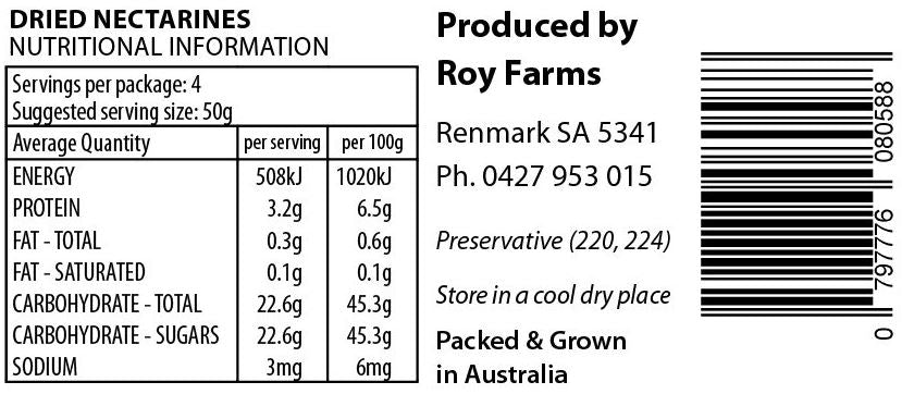 Roy Farms - Dried Nectarines | Harris Farm Online