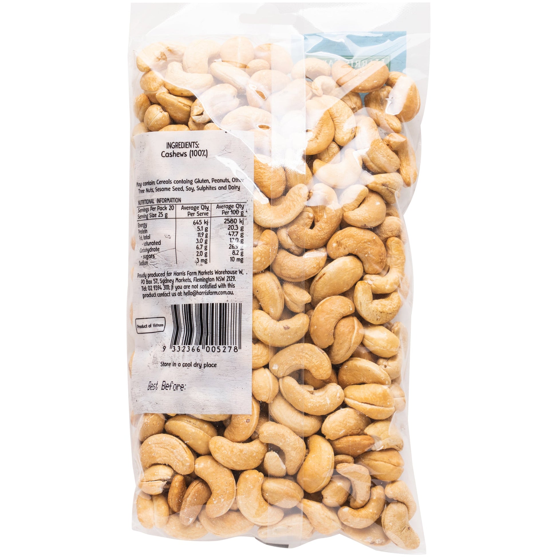 Harris Farm Cashews Dry Roasted | Harris Farm Online