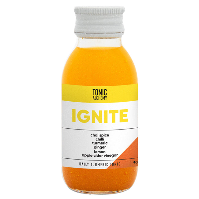 Tonic Alchemy Ignite Daily Turmeric Tonic with Chai Spice, Chilli, Turmeric, Ginger, Lemon and Apple Cider Vinegar | Harris Farm Online