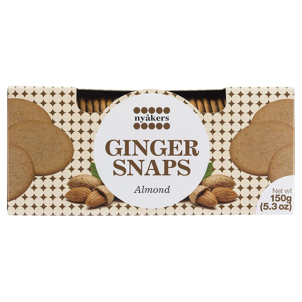 Nyakers Ginger Snaps Almond 150g , Grocery-Biscuits - HFM, Harris Farm Markets
 - 1