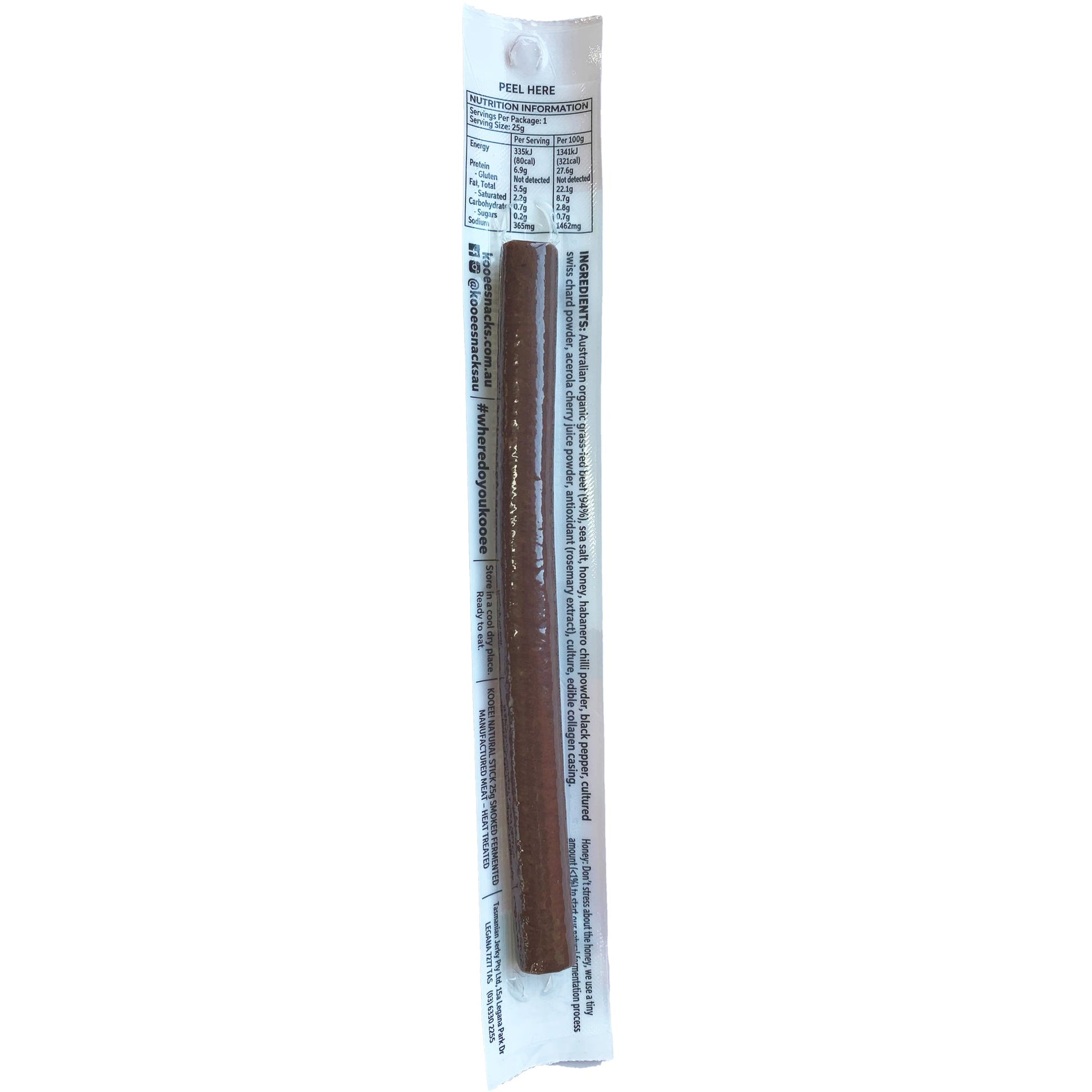 Kooee Organic Grass Fed Beef Stick Spicy | Harris Farm Online