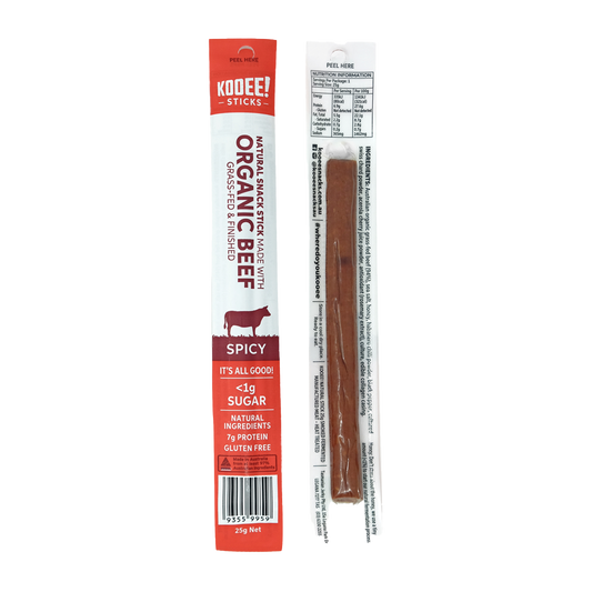 Kooee Organic Grass Fed Beef Stick Spicy 25g