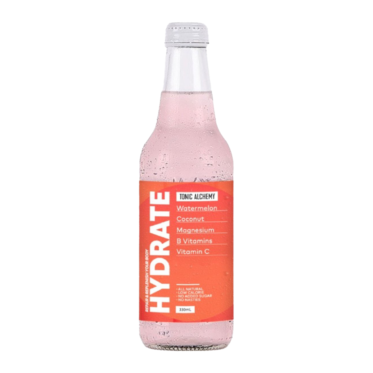 Tonic Alchemy Hydrate Sparkling Tonic with Watermelon, Coconut, Magnesium, B Vitamins, Vitamin C 330ml