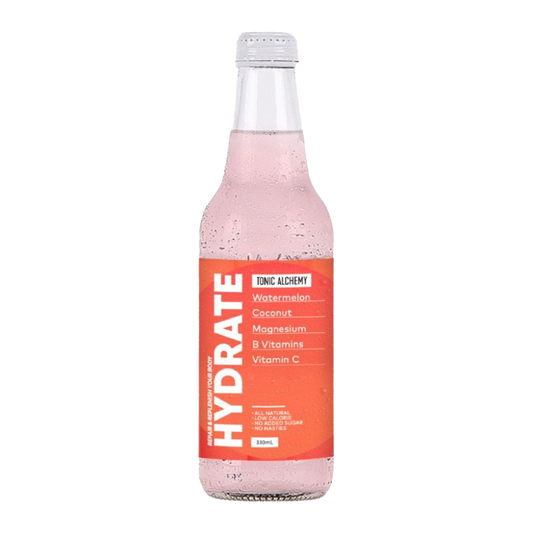 Tonic Alchemy Hydrate Sparkling Tonic with Watermelon, Coconut, Magnesium, B Vitamins, Vitamin C 330ml