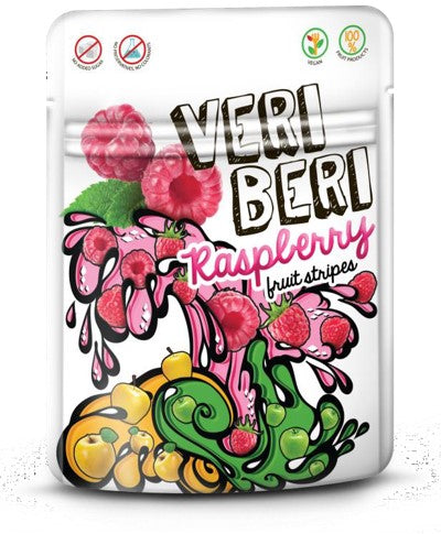 Veri Beri Raspberry Fruit Stripes 50g