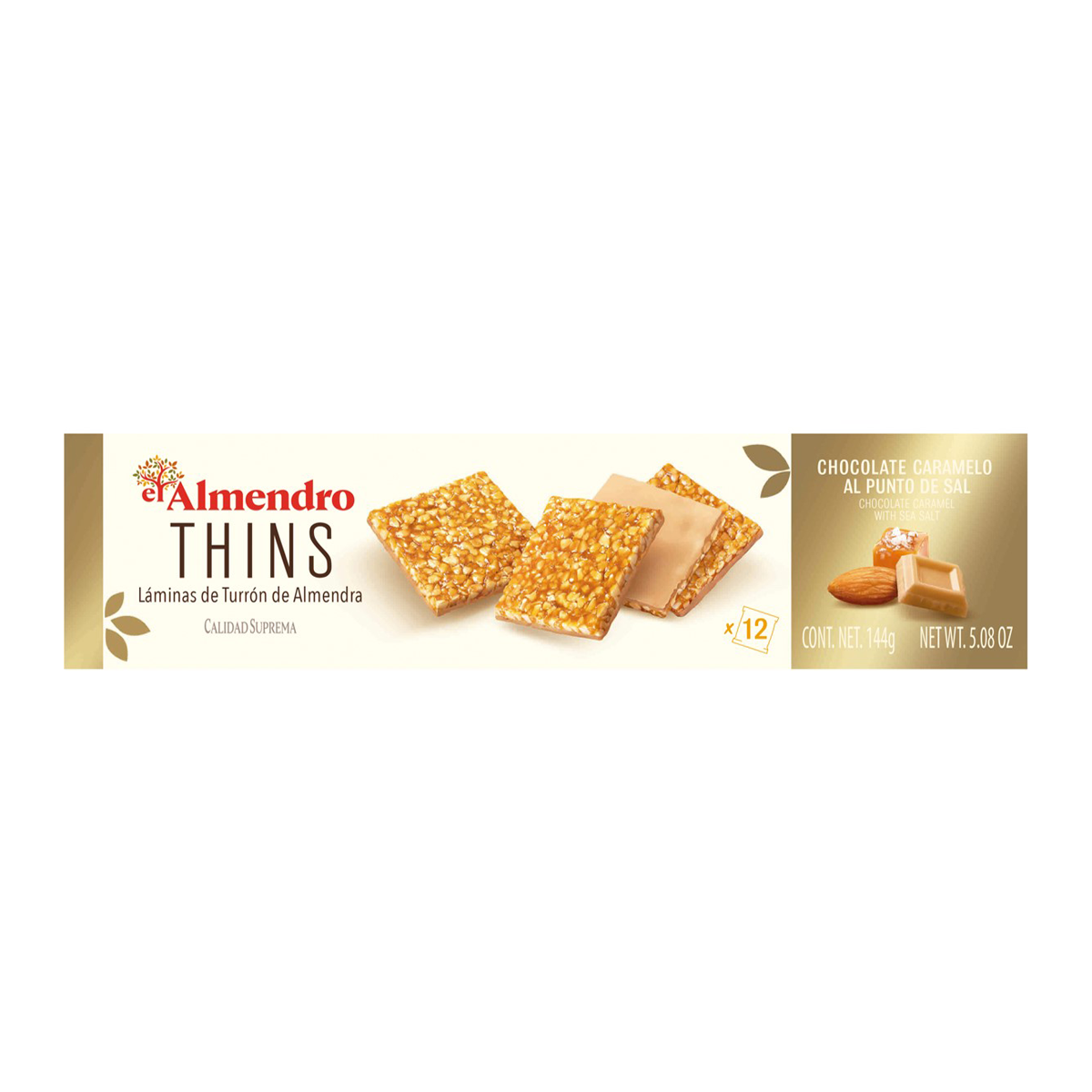 El Almendro Thins Almond Caramel 144g