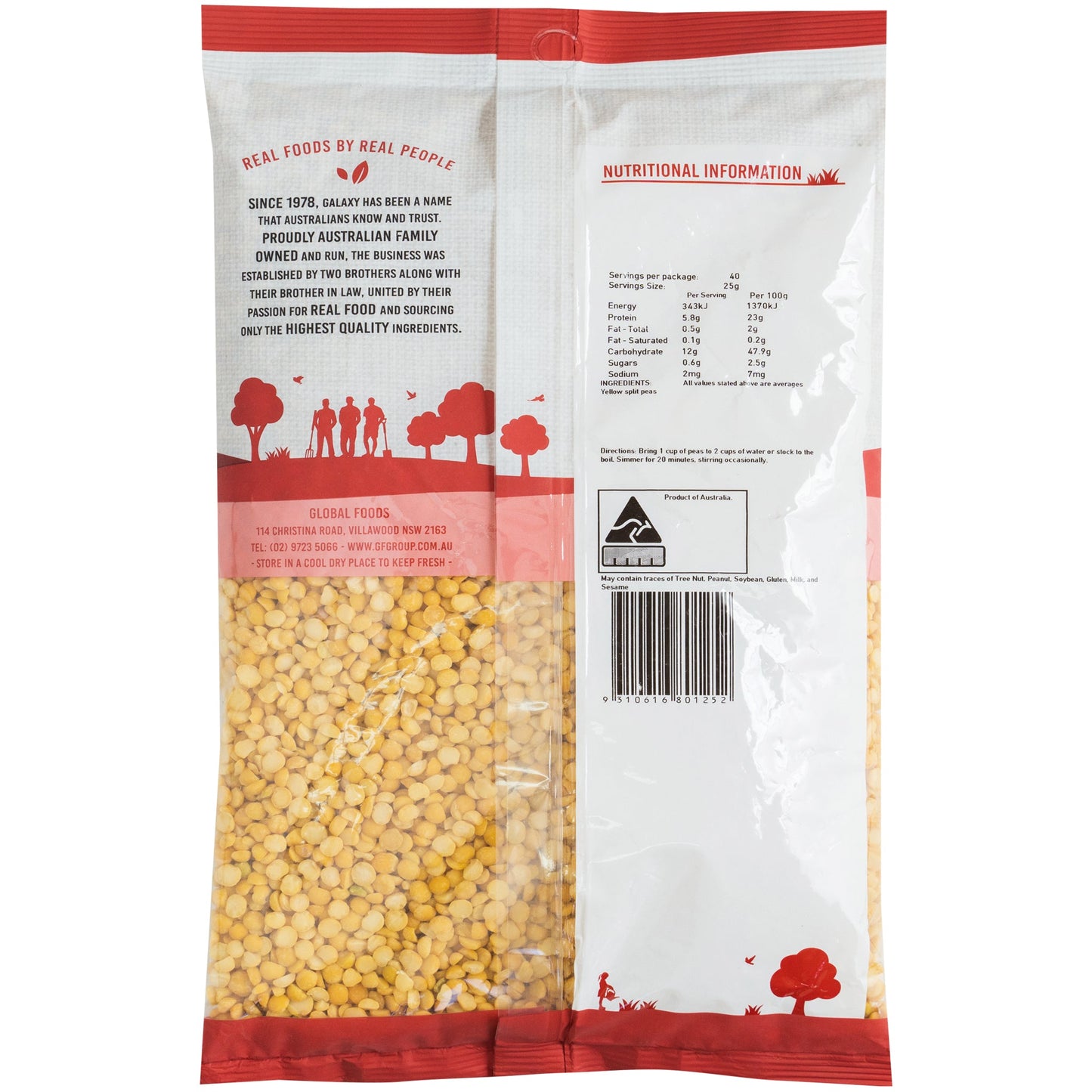 Galaxy Yellow Split Peas | Harris Farm Online