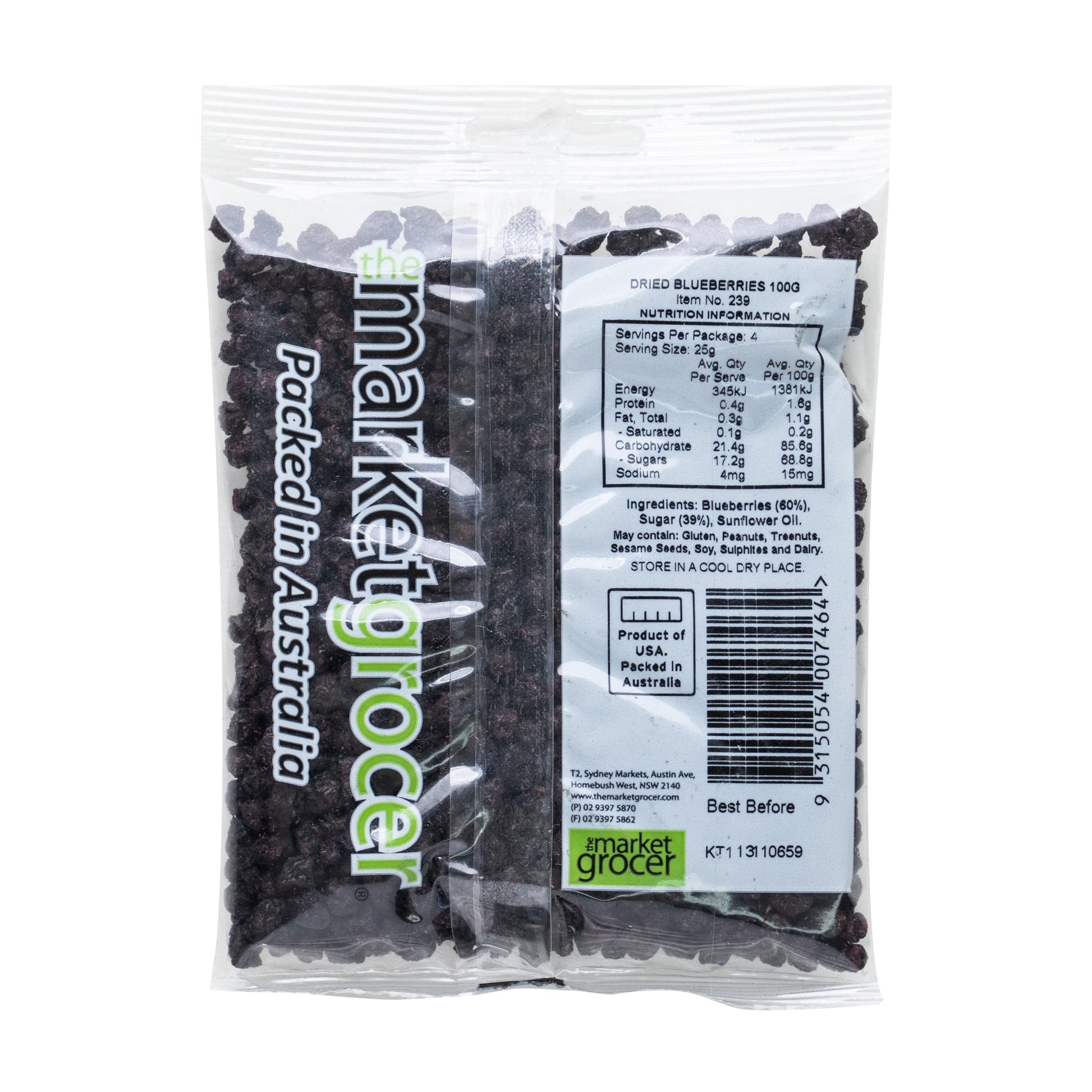 The Market Grocer Dried Blueberries | Harris Farm Online