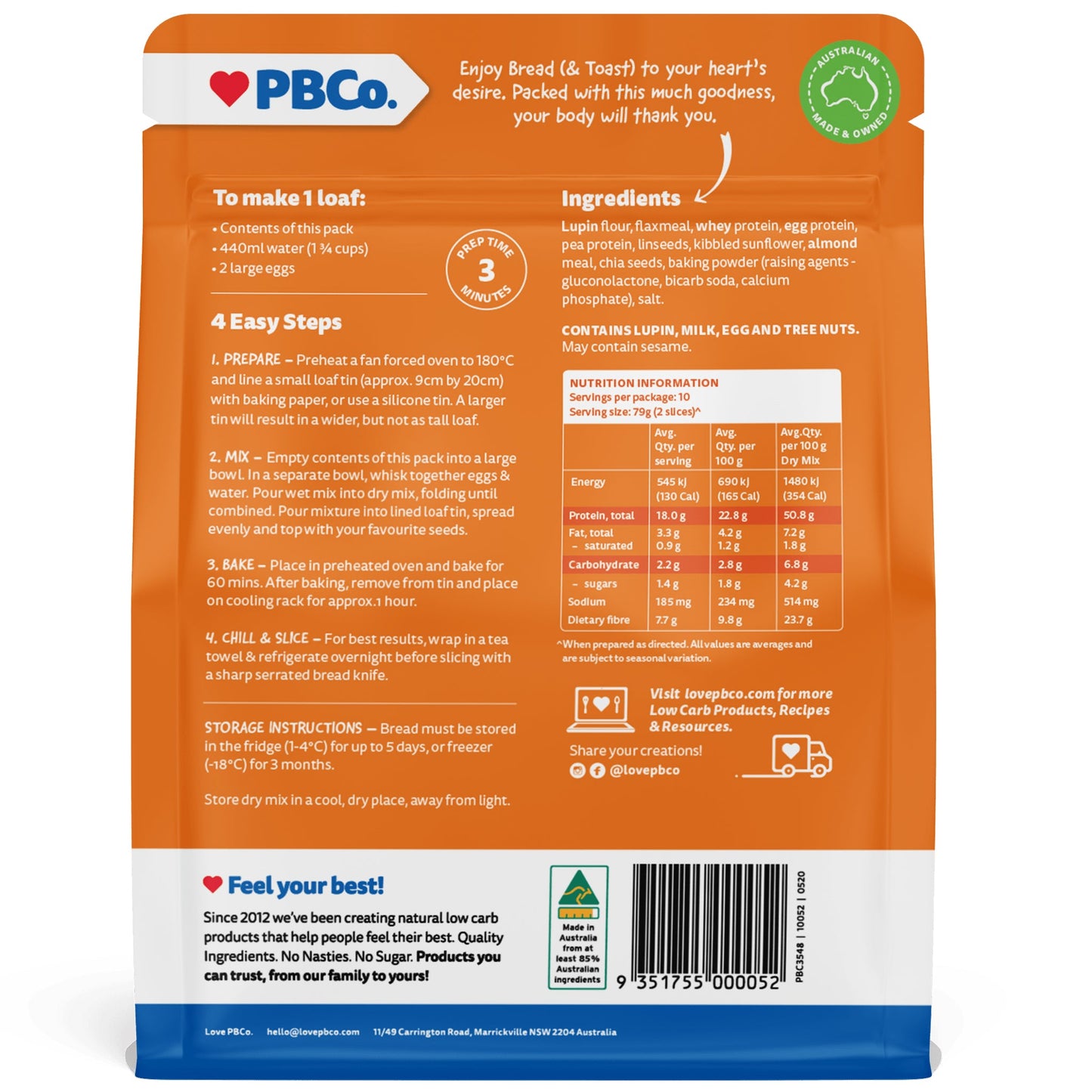 PBCo Protein Bread Mix | Harris Farm Online