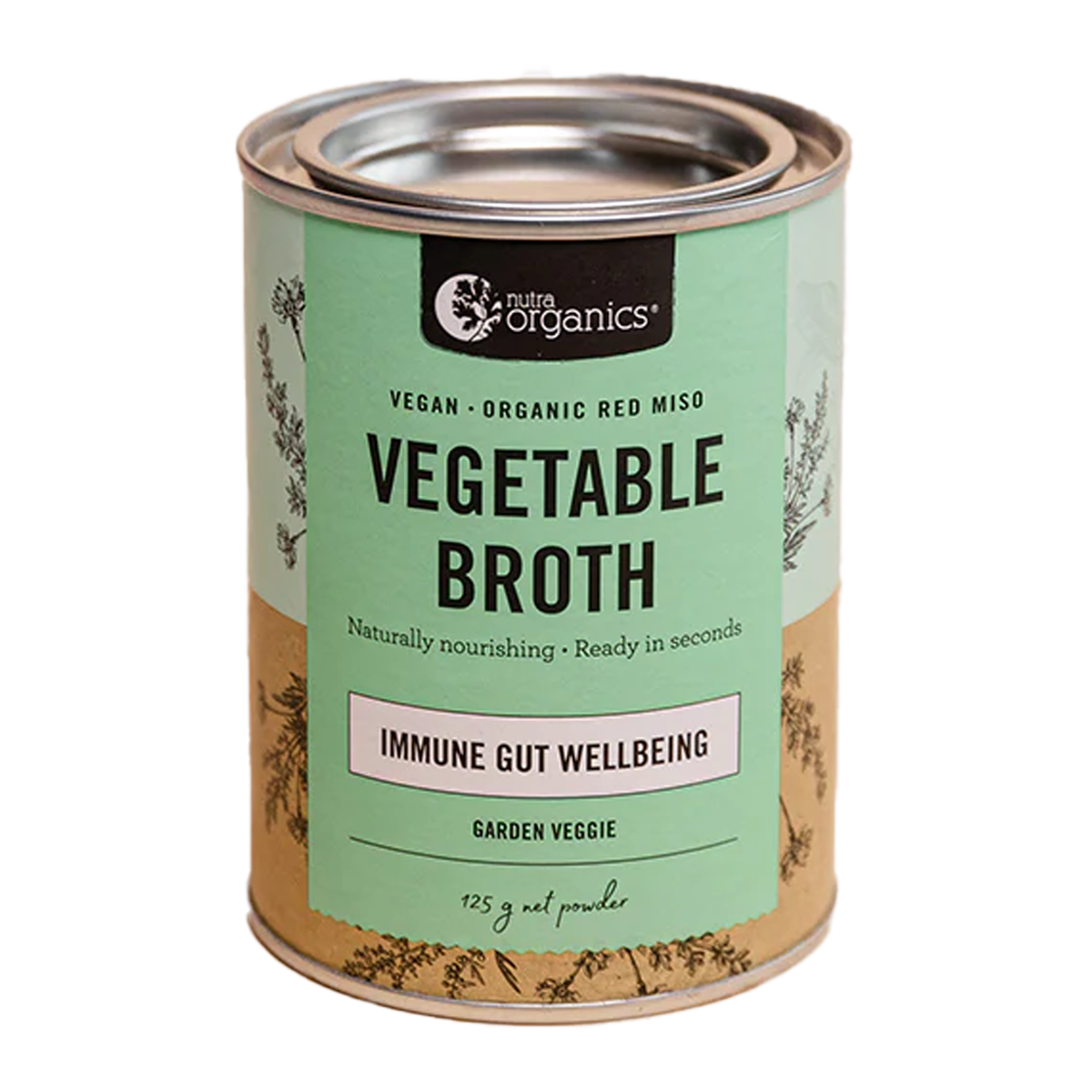 Nutra Organics Vegetable Broth Garden Veggie 125g