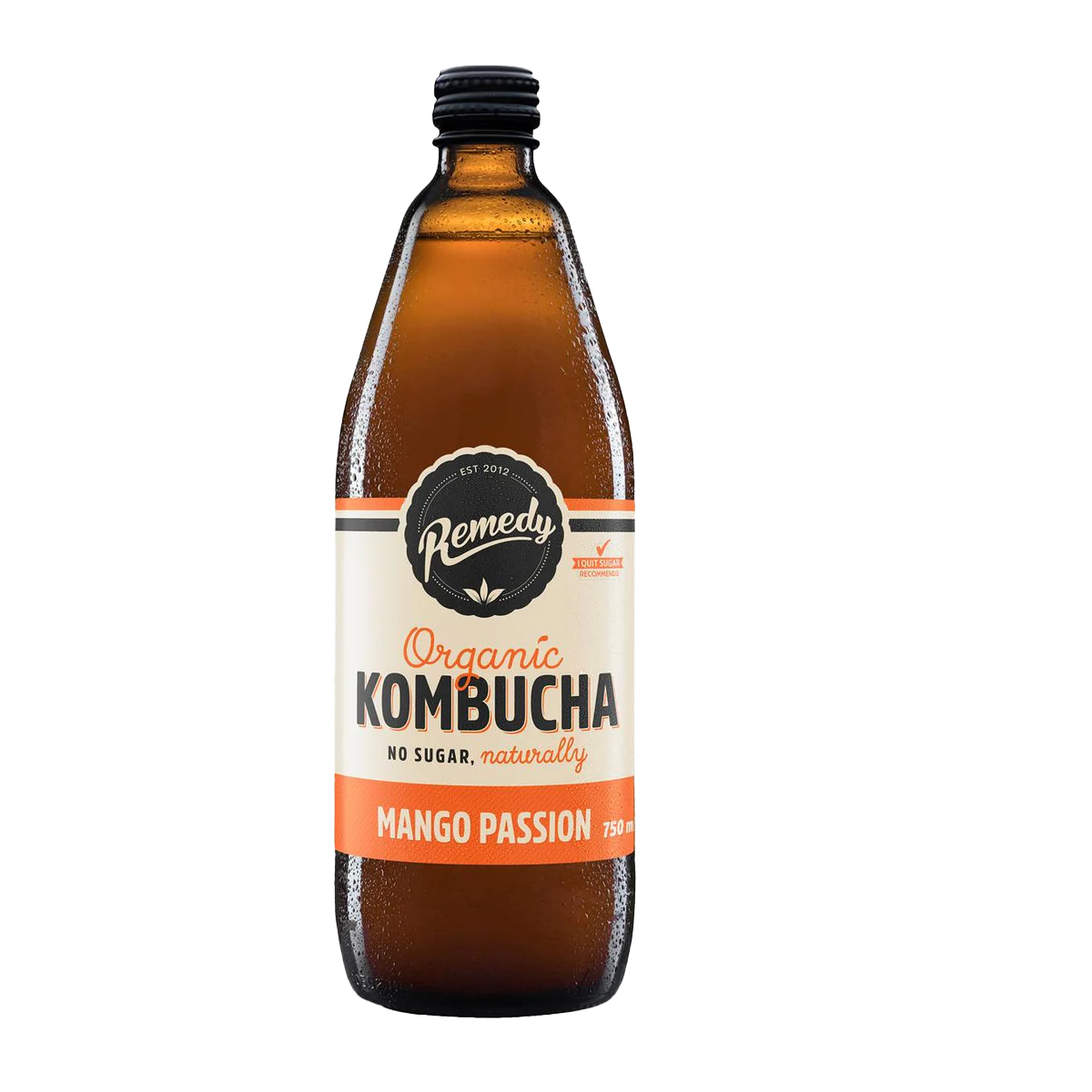 Remedy Organic Kombucha Mango and Passionfruit 750ml