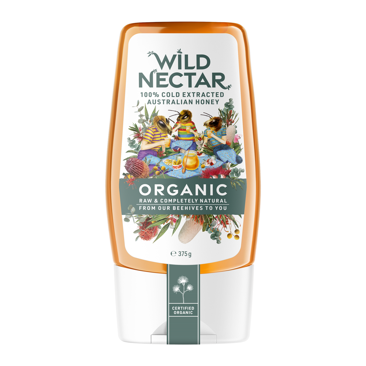 Wild Nectar Organic Australian Honey Squeeze 375g