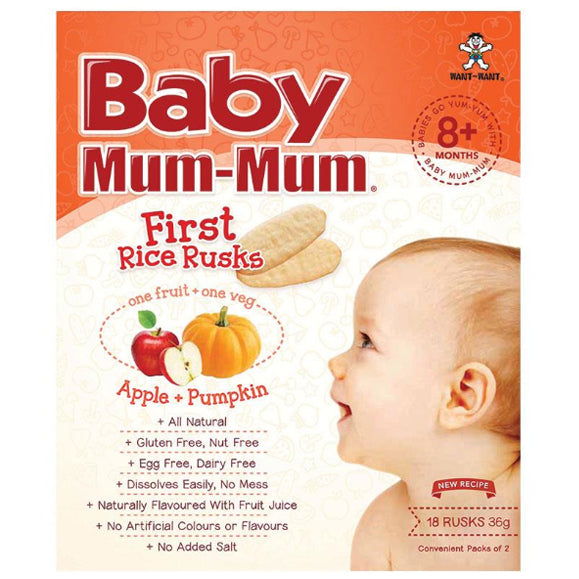 Baby Mum Mum First Rice Rusks Apple and Pumpkin | Harris Farm Online