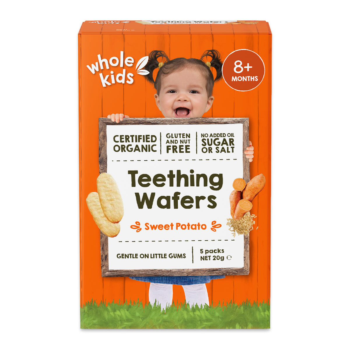 Whole Kids Organic Rice Wafers Sweet Potato x5 20g | Harris Farm Online 