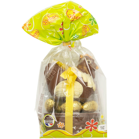 Confiserie Rohan Milk Chocolate Hen and Eggs on Basket | Harris Farm Online