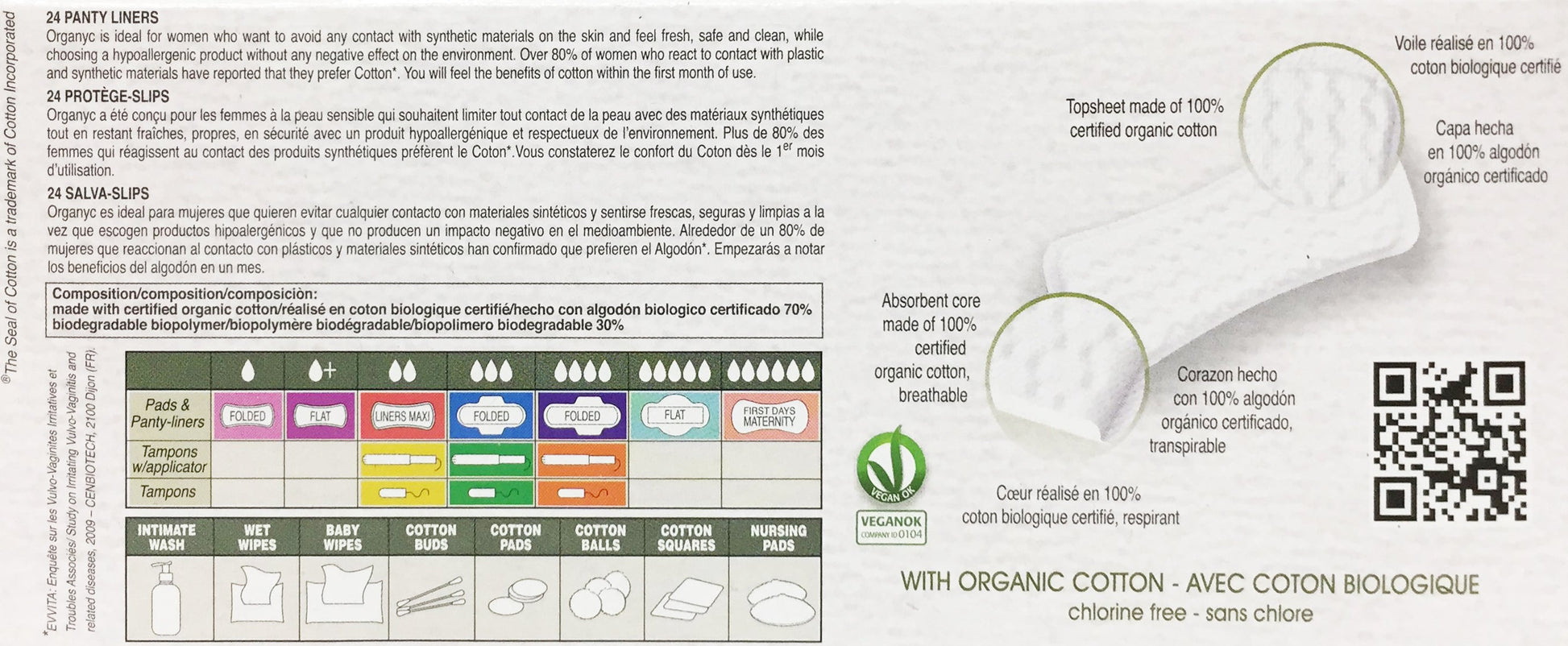 Organyc Flat Panty Liners x24 | Harris Farm Online