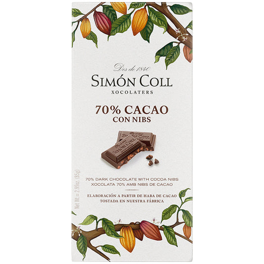 Simon Coll 70% Dark Chocolate Cocoa Nibs | Harris Farm Online