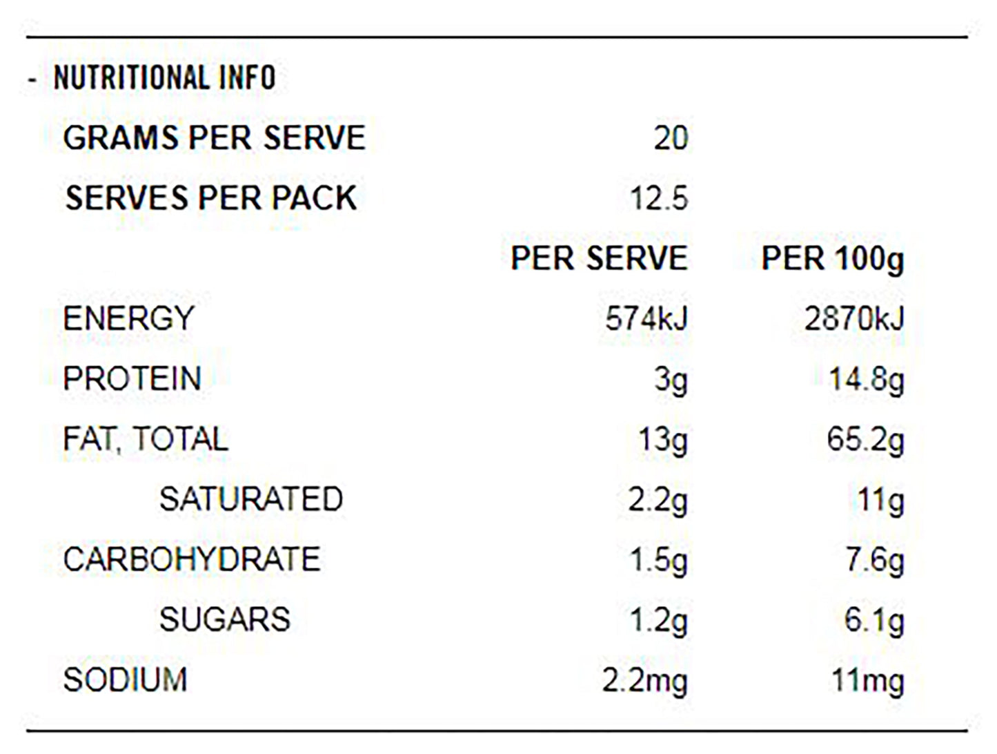 Noya Macadamia Nut Butter 250g