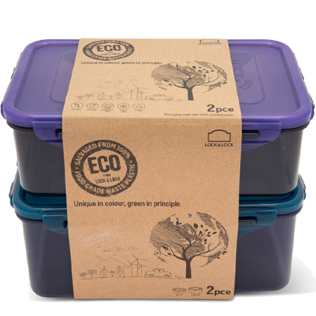 LocknLock Eco Rectangular Set 2 Pieces Container | Harris Farm Online