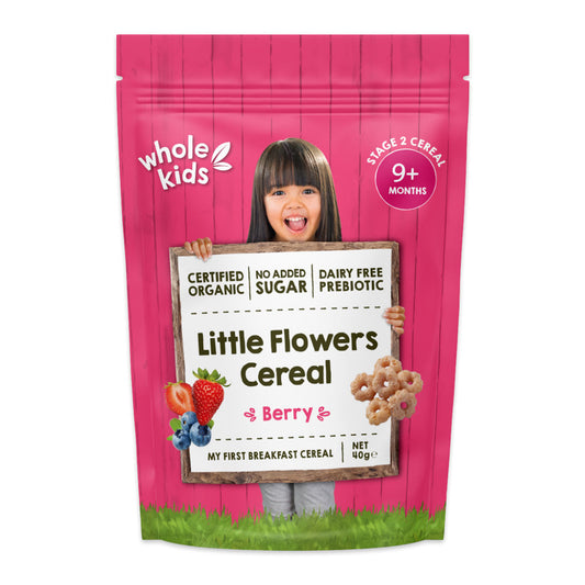 Whole Kids Organic Cereal Little Flowers Berry 40g | Harris Farm Online