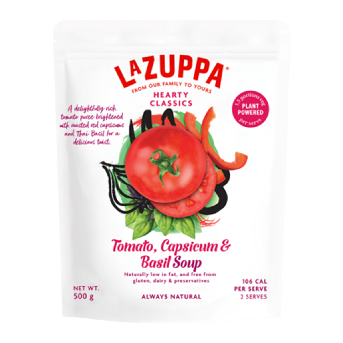 La Zuppa Tomato, Capsicum and Basil Soup 500g