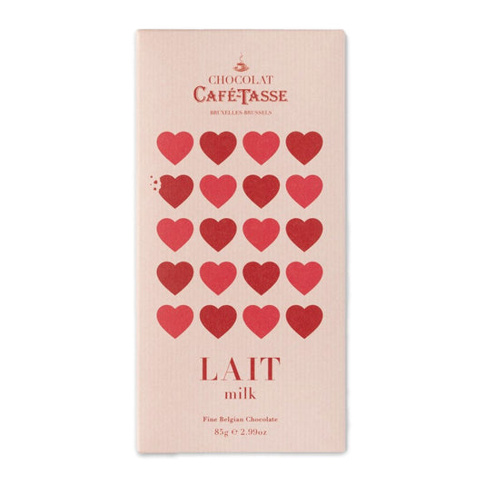 Cafe Tasse Love Block Milk Chocolate 85g | Harris Farm Online