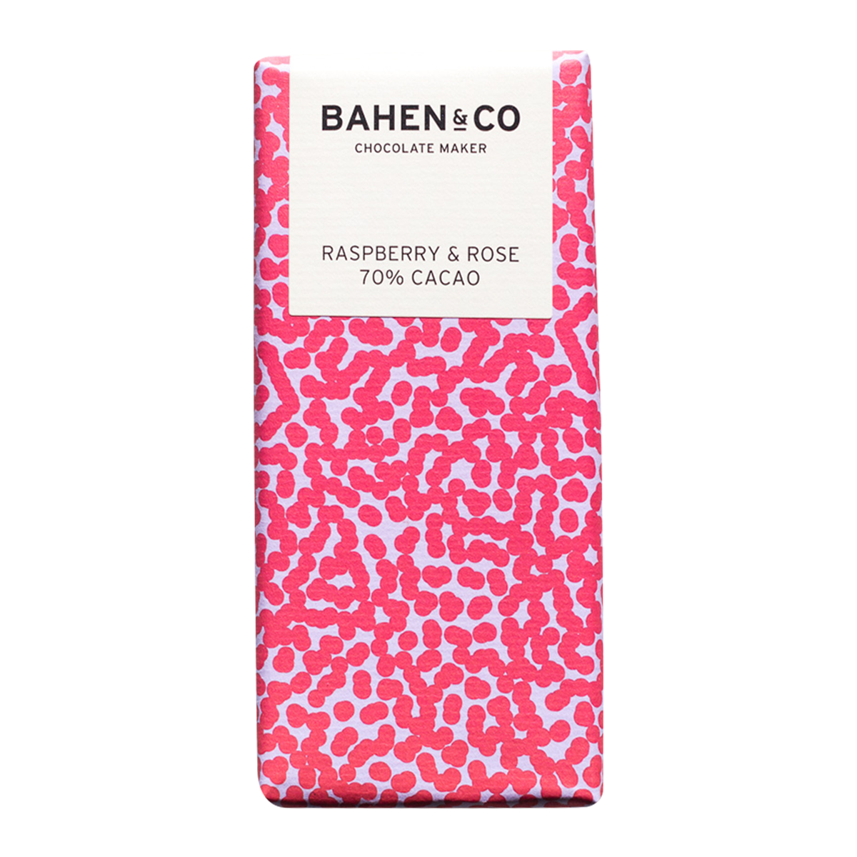 Bahen and Co Almond Raspberry and Rose Chocolate 75g