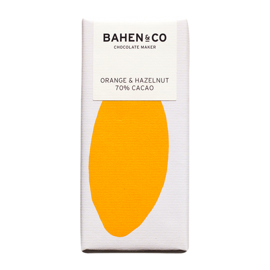 Bahen and Co Orange and Hazelnut Chocolate 75g