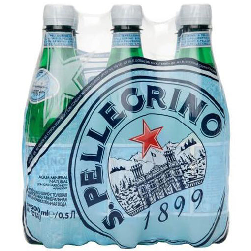 San Pellegrino Sparkling Natural Mineral Water 6 x 500ml | Harris Farm Online