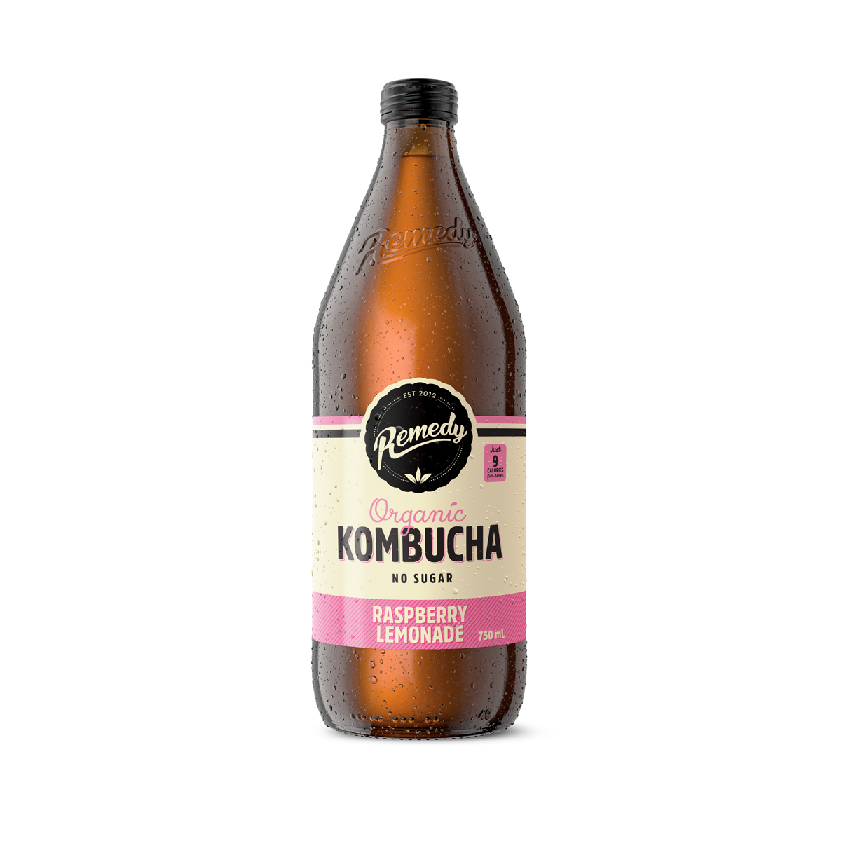 Remedy Drinks Organic Kombucha Raspberry Lemonade 750ml