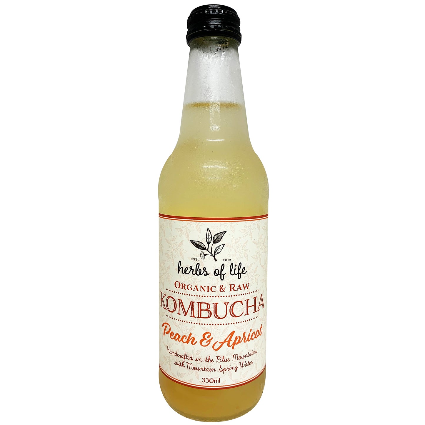 Herbs of Life Drinks Peach and Apricot Organic Kombucha 330ml