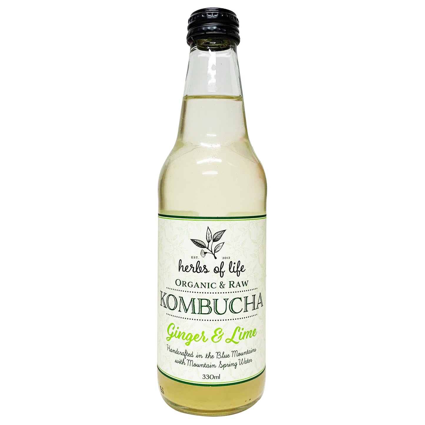 Herbs of Life Drinks Ginger and Lime Organic Kombucha 330ml