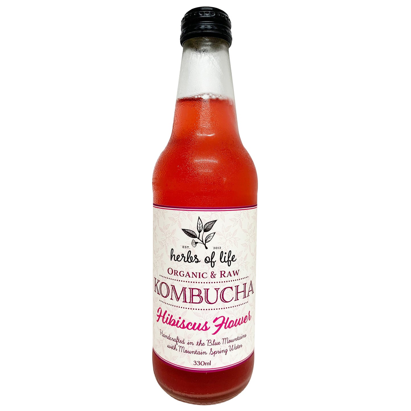 Herbs of Life Drinks Hibiscus Flower Organic Kombucha 330ml