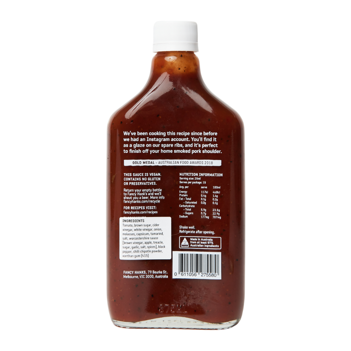 Fancy Hank's Original Bbq Sauce 375ml