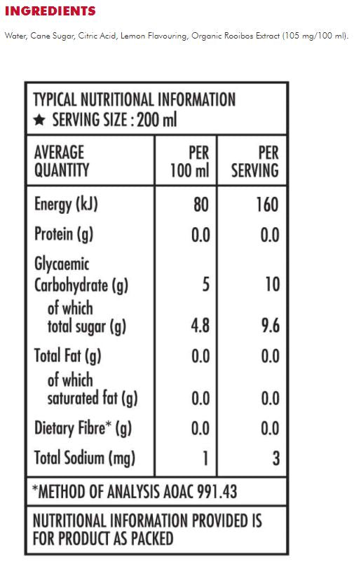 BOS Lemon Rooibos Ice Tea 1L