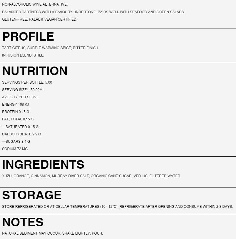 NON 3 Toasted Cinnamon and Yuzu | Harris Farm Online