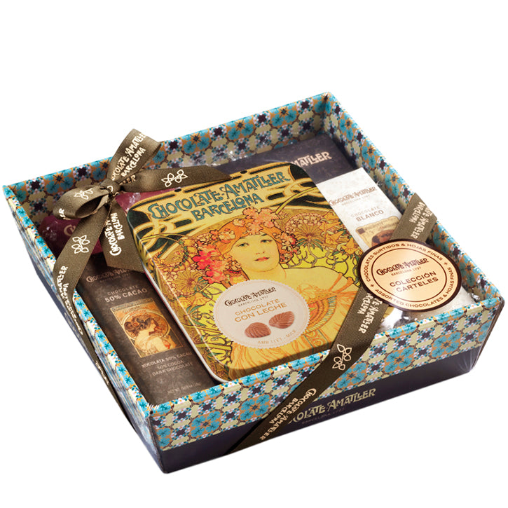 Amatller Assorted Chocolates and Hojas Finas Basket | Harris Farm Online