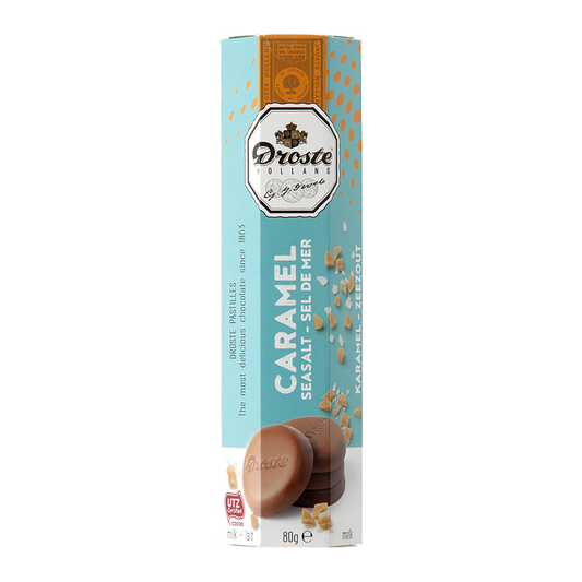 Droste Rolls Caramel Sea Salt Milk Chocolate 80g