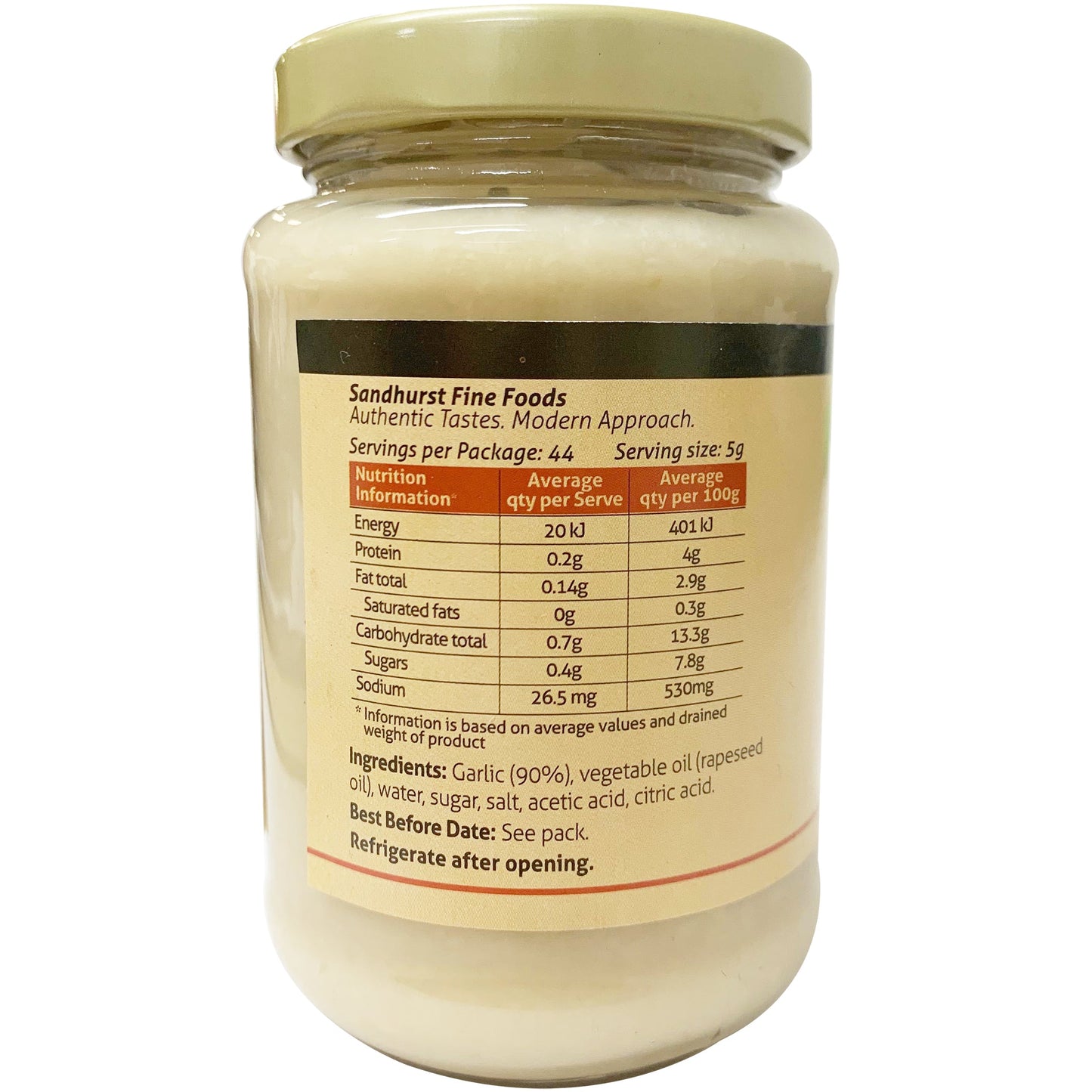 Sandhurst Crushed Garlic 220g