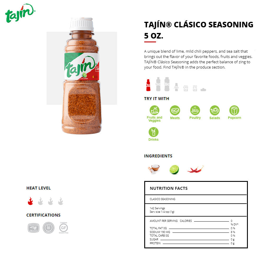 Tajin Clasico Seasoning with Lime | Harris Farm Online