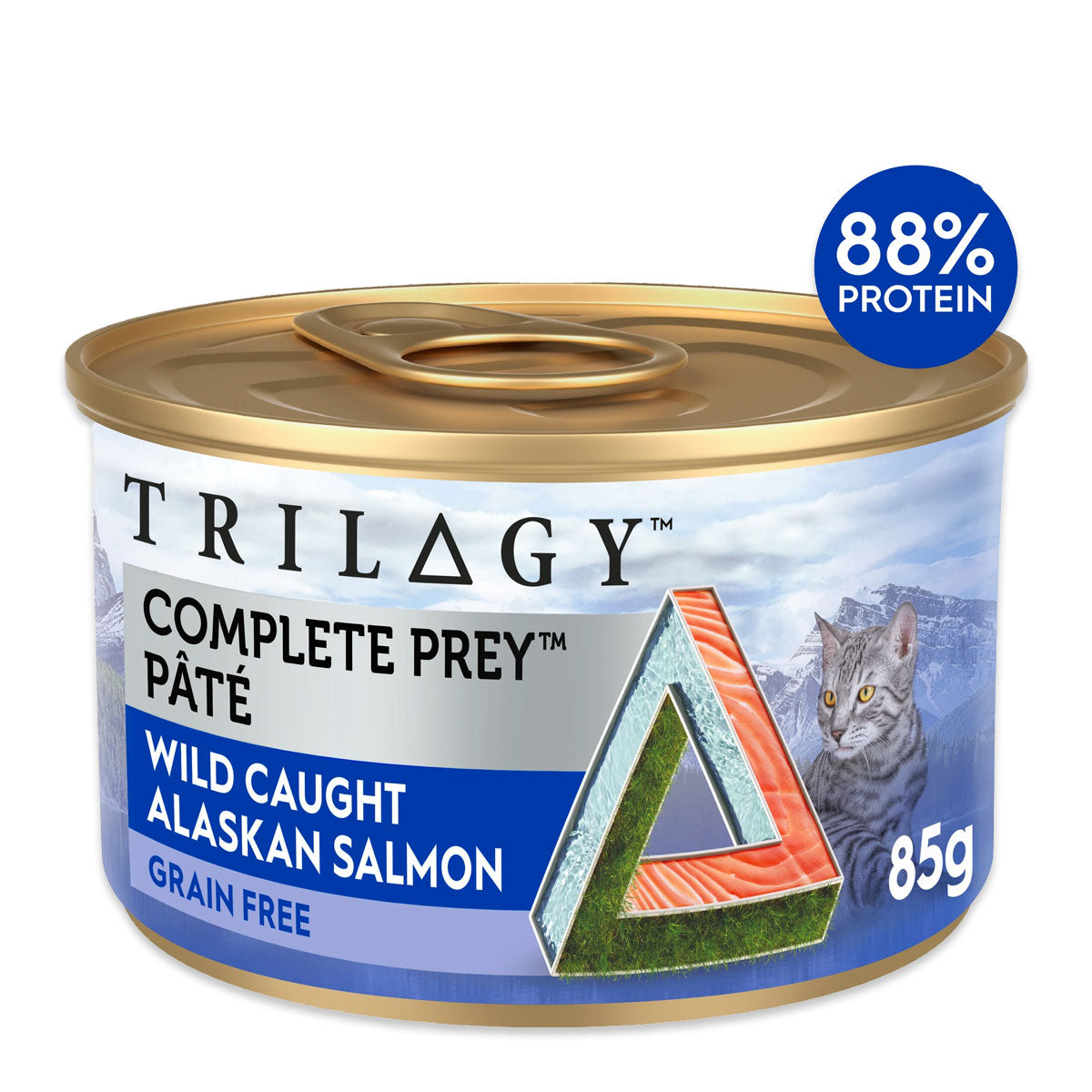 Trilogy Wild Caught Alaskan Salmon Cat Can 85g | Harris Farm Online