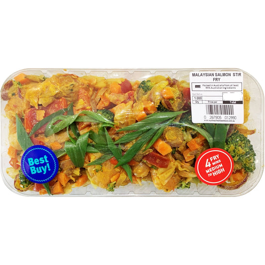 Sydney Fresh Seafood - Salmon Stir Fry Malaysian Turmeric | Harris Farm Online