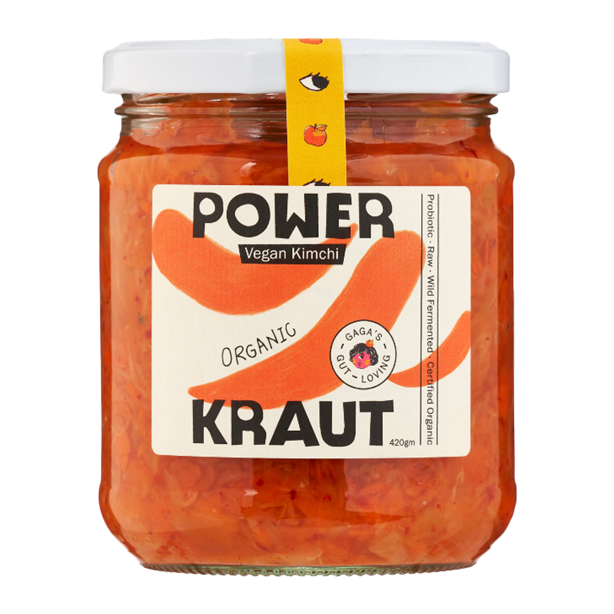 Gaga's Organic PowerKraut Vegan Kimchi 450g