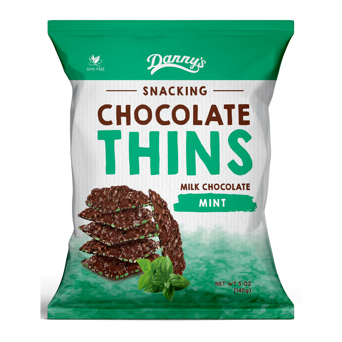 Danny's Chocolate Thins Milk Chocolate Mint 140g