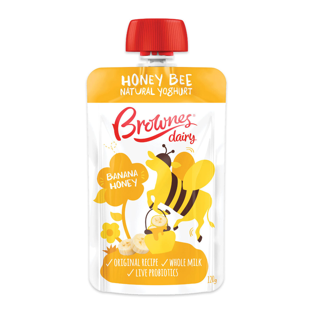 Brownes Banana Honey Yoghurt Pouch 120g | Harris Farm Online